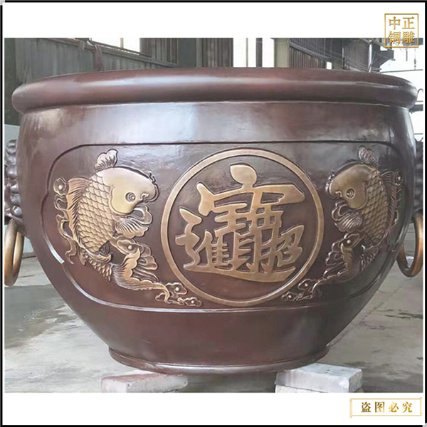 雙魚景觀銅缸